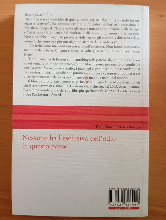 Ferito, Percival Everett, Nutrimenti, 2009 | Immagine Gallery 5