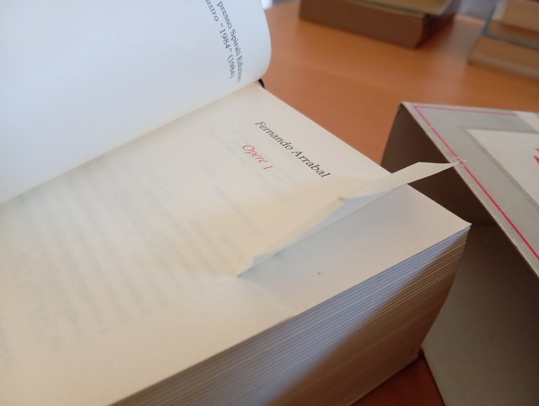 Fernando Arrabal, Opere I, Spirali, 1992