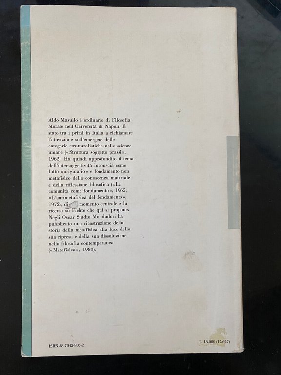 Fichte. L'intersoggettività e l'originario, Aldo Masullo, Guida, 1986