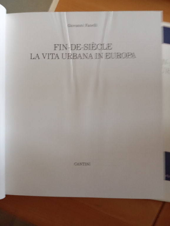 Fien de Siecle, la vita urbana in Europa, Cantini, 1991