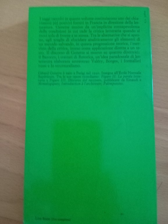 Figure 1, Retorica e strutturalismo, Gérard Genette, Einaudi, 1969