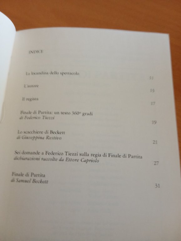 Finale di partita, Samuel Beckett Federico Tiezzi Centro teatrale bresc …