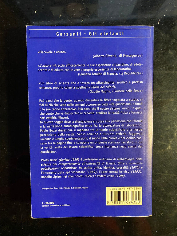 Fisica ingenua, Paolo Bozzi, 1998, Garzanti, RARO