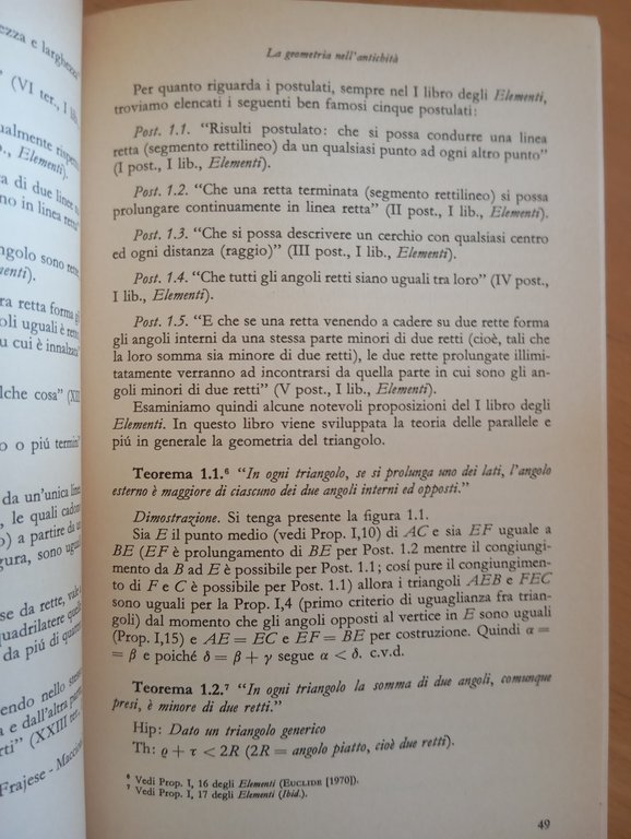 Fondamenti storici della geometria, Paolo Freguglia, Feltrinelli, 1982 | Immagine Gallery 9