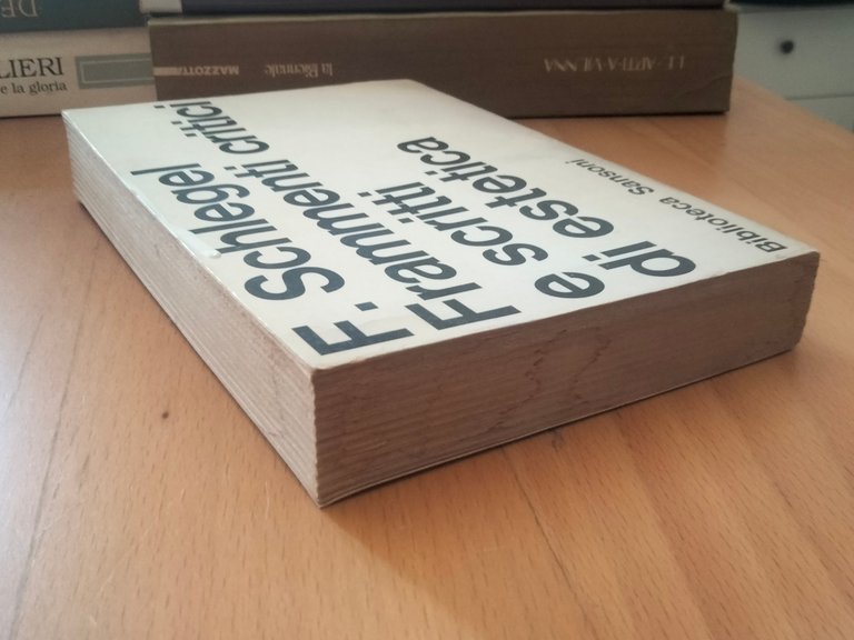 Frammenti critici e scritti di estetica, F. Schlegel, Sansoni, 1967 | Immagine Gallery 4