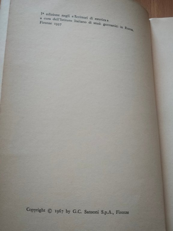 Frammenti critici e scritti di estetica, F. Schlegel, Sansoni, 1967 | Immagine Gallery 5