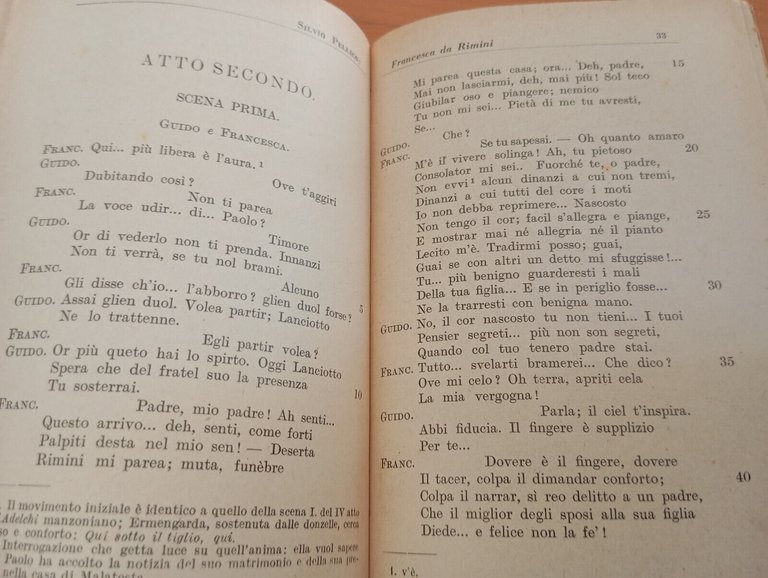 Francesca da Rimini, Silvio Pellico, Signorelli, 1934, per collezionisti