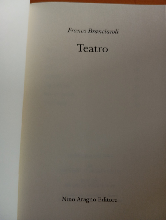 Franco Branciaroli, Teatro, Aragno, 2025 | Immagine Gallery 6