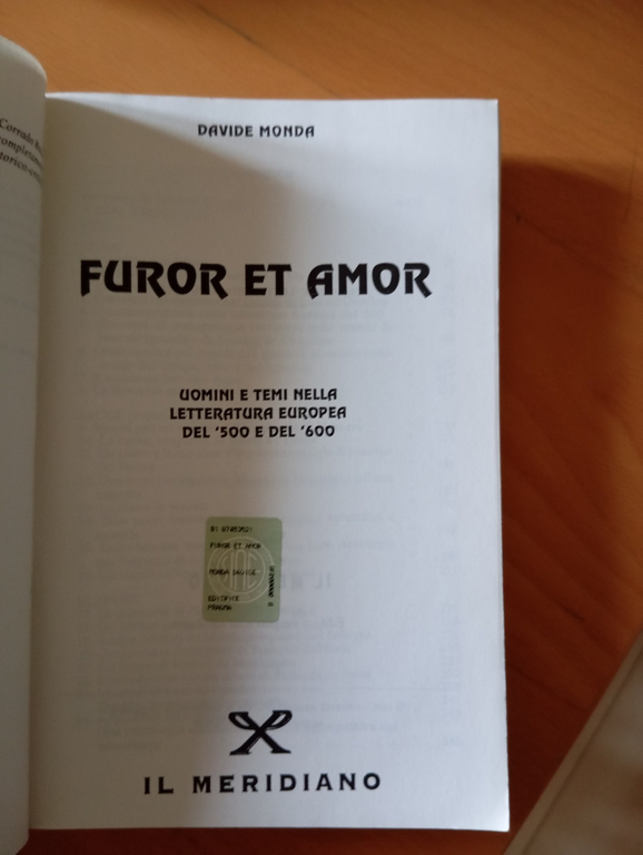 Furor et amor Uomini e temi nella letteratura europea, D. … | Immagine Gallery 7
