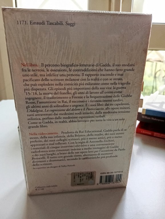 Gadda, Mauro Bersani, Einaudi, cofanetto con VHS