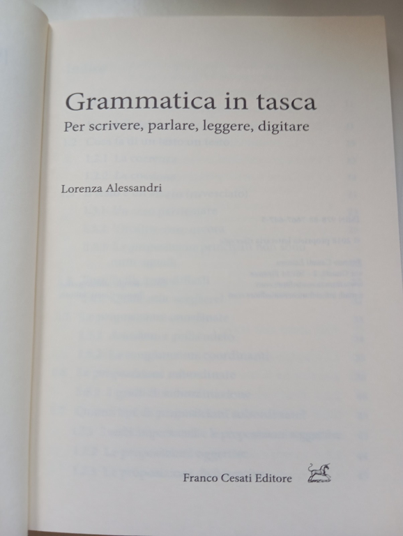 Gammatica in tasca per scrivere parlare leggere digitare Lorenza Alessandri …
