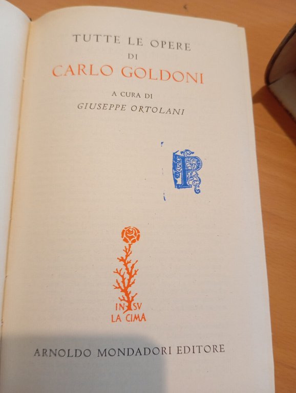 Garlo Goldoni, opere volume VII settimo 7, Con cofanetto, Mondadori …