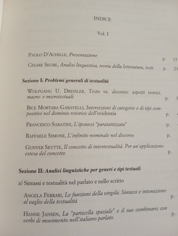 Generi, architetture e forme testuali, 2 volumi, convegno SILFI, 2004 …