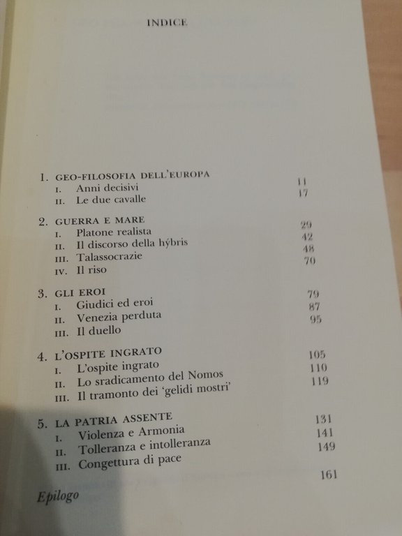 Geo-filosofia dell'Europa, Massimo Cacciari, Adelphi, 1994