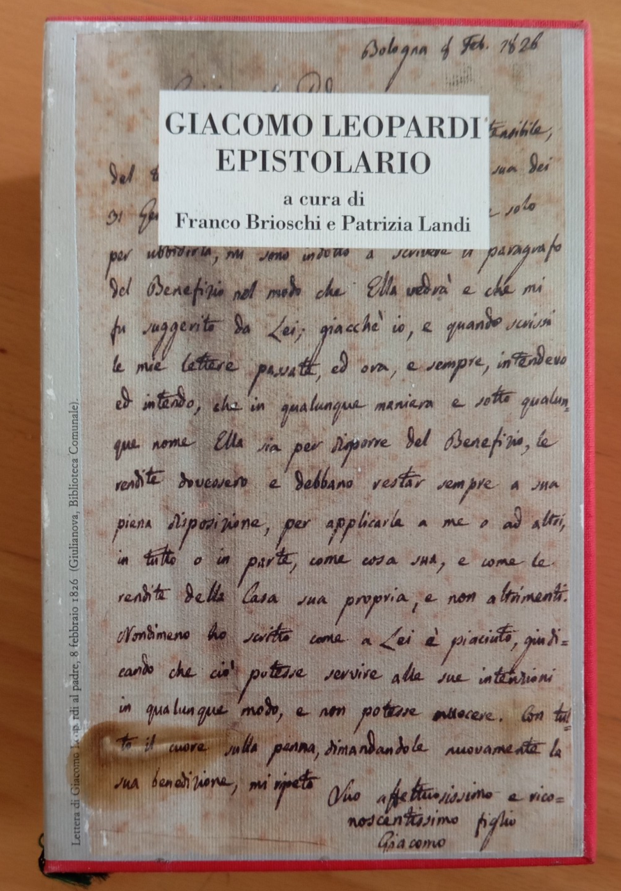Giacomo Leopardi, Epistolario due volumi Brioschi Landi Bollati Boringhieri 1998 | Immagine principale