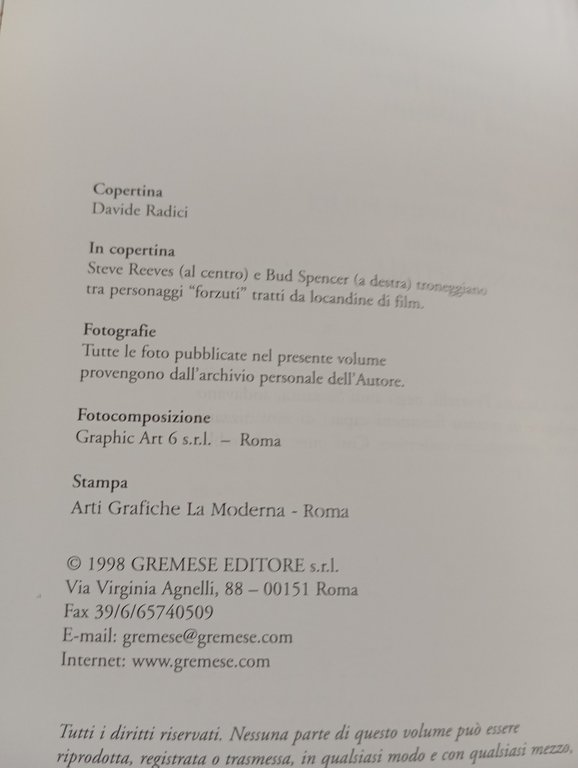 Giganti buoni, Michele Giordano, Gremese, 1998