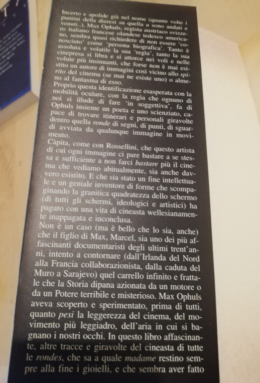 Gioco la vita, Max Ophuls, 1997, Bompiani, fuori catalogo