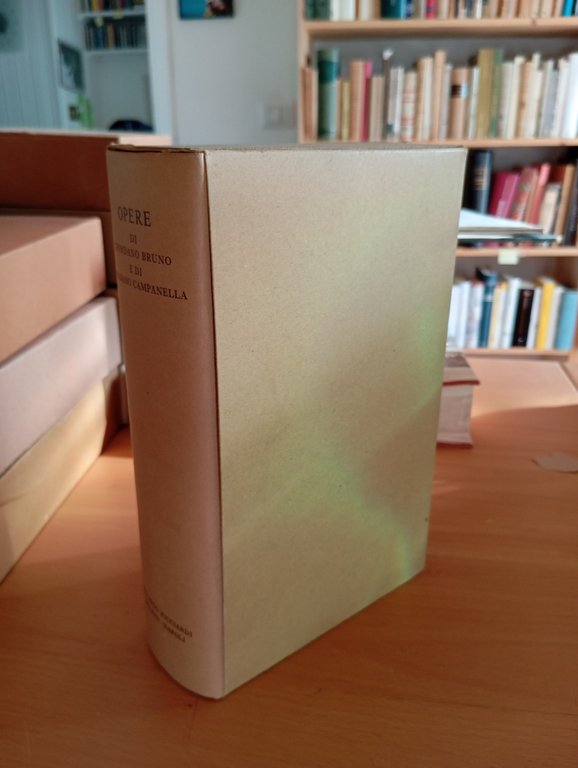Giordano Bruno, Tommaso Campanella, Opere, Ricciardi 1956, vol. 33, custodia | Immagine Gallery 4