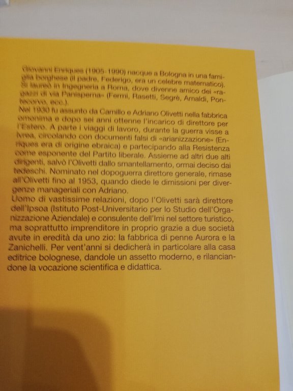 Giovanni Enriques dalla Olivetti alla Zanichelli +CD, Sandro Gerbi, Hoepli, …