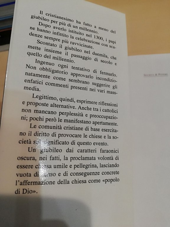 Giubileo e potere. Una provocazione delle comunità critiane di base, …