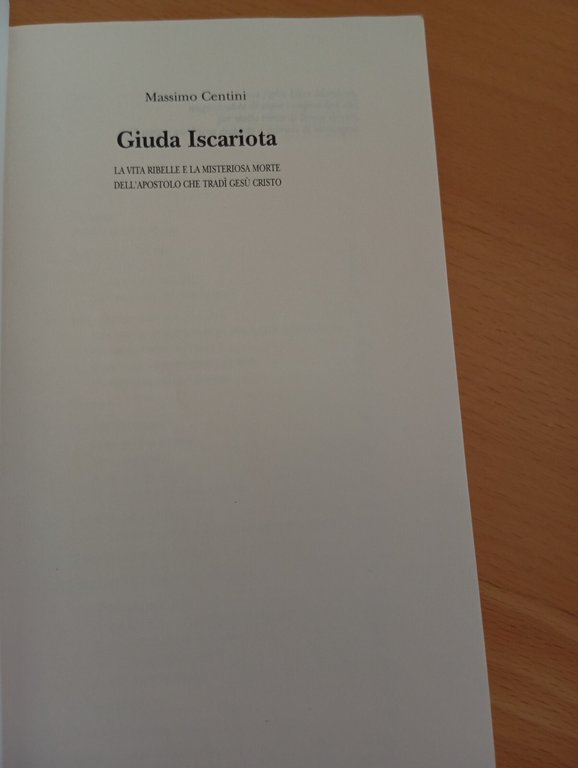 Giuda Iscariota, Massimo Centini, ECIG, 2002 | Immagine Gallery 10