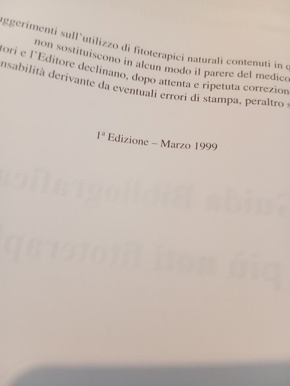 Giuida bibliografica ai più noti fitoterapici, Spignoli Mercati Boncompagni 1999