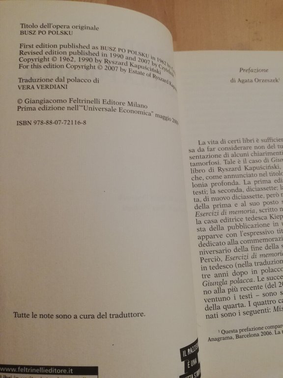 Giungla polacca, Ryszard Kapuściński, 2009, Universale Economica Feltrinelli