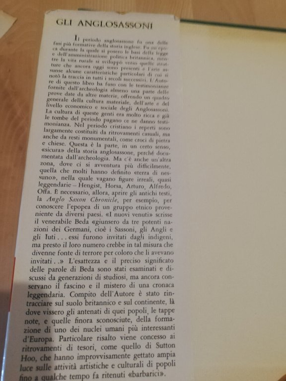 Gli anglosassoni, D. M. Wilson, 1962, Il Saggiatore