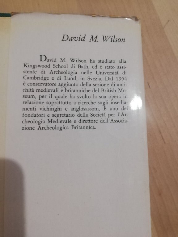 Gli anglosassoni, D. M. Wilson, 1962, Il Saggiatore