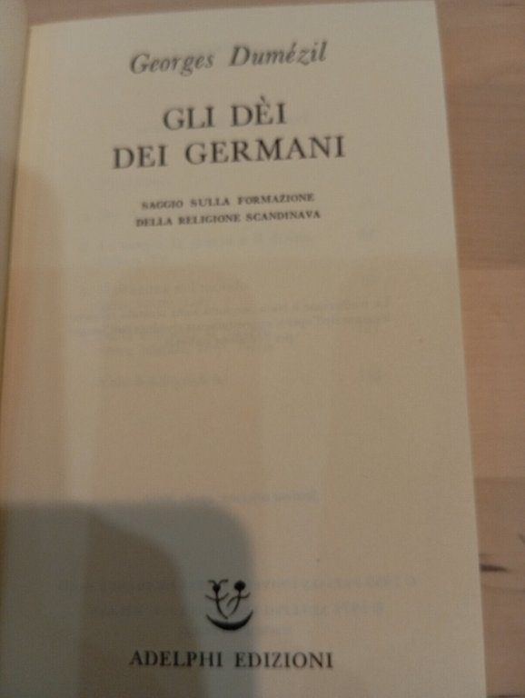 Gli dei dei germani, Georges Dumezil, Adelphi, 2002