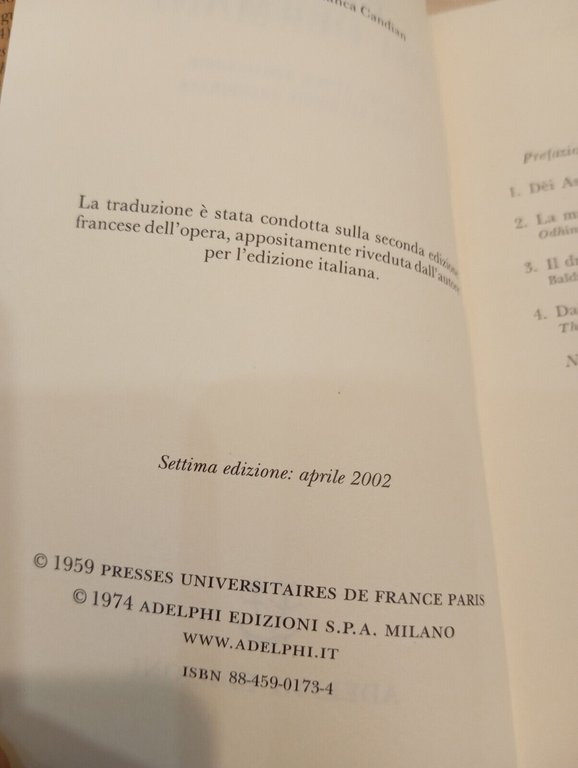 Gli dei dei germani, Georges Dumezil, Adelphi, 2002