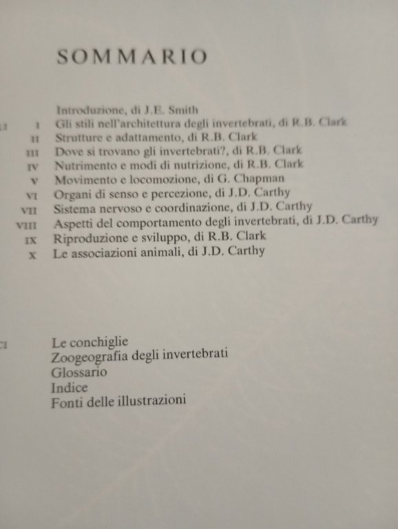 Gli invertebrati, Garzanti, I libri della natura, 1982