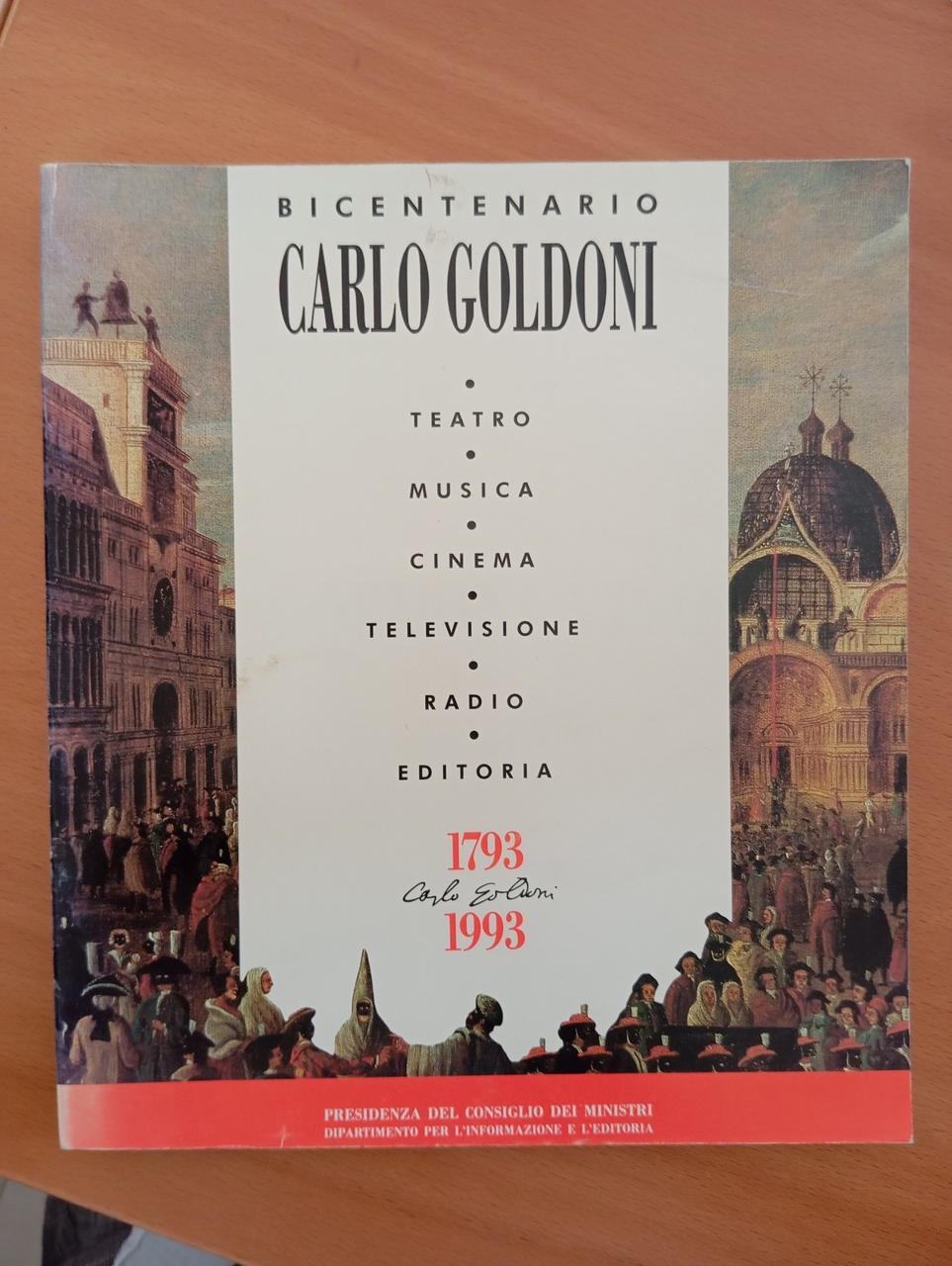 Goldoni Vivo, Bicentenario Carlo Goldoni, Ugo Ronfani, 1994