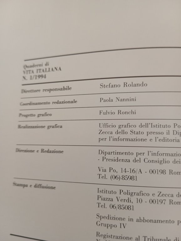 Goldoni Vivo, Bicentenario Carlo Goldoni, Ugo Ronfani, 1994