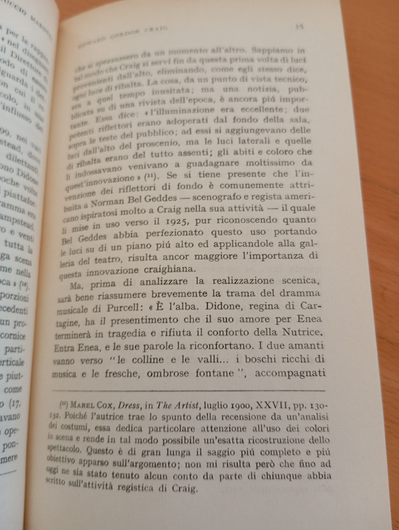 Gordon Craig, Ferruccio Marotti, Cappelli, 1961