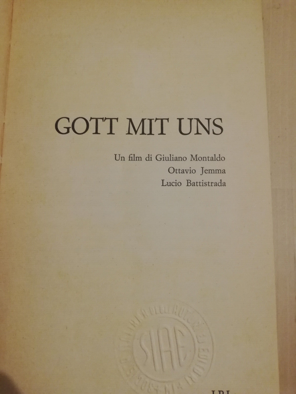 Gott mit uns, Montaldo, Jemma, Battistrada, 1970, Istituto Propaganda Libraria | Immagine Gallery 19