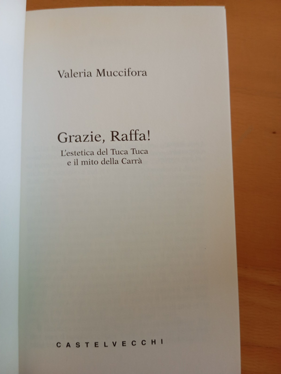 Grazie Raffa! L'estetica del tuca tuca, Valeria Muccifora, Castelvecchi, 2000 | Immagine Gallery 6