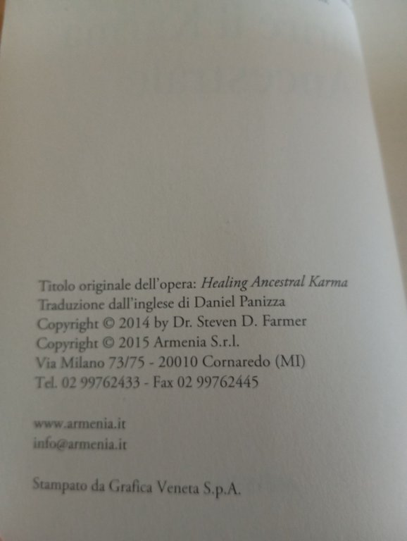 Guarire il Karma ancestrale, Steven D. Farmer, Armenia, 2015