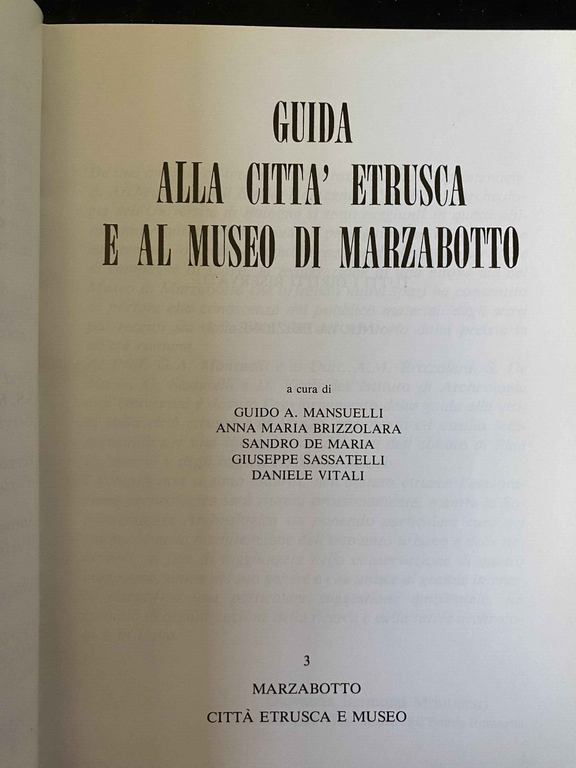 Guida alla città etrusca e al museo di Marzabotto