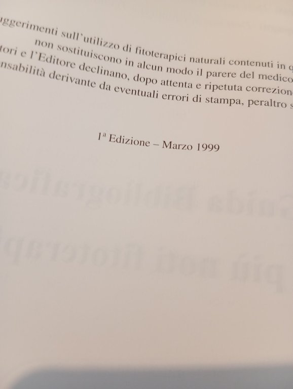 Guida bibliografica ai più noti fitoterapici, Spignoli Mercati Boncompagni 1999