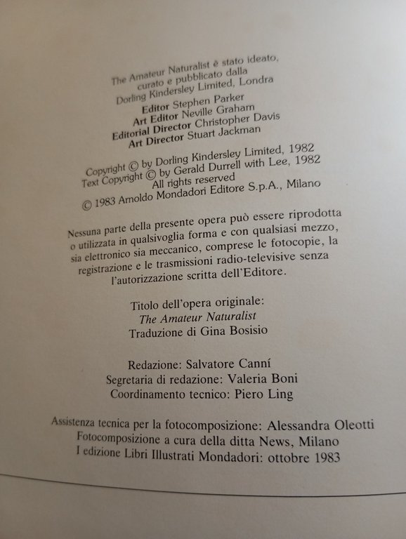 Guida del naturalista, Gerald Durrell, Prefazione Konrad Lorenz, Mondadori 1983 | Immagine Gallery 9