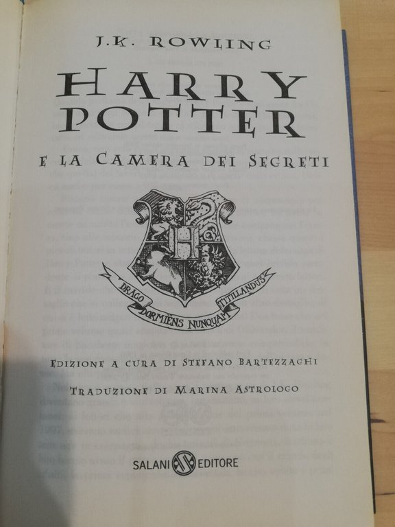 Harry Potter e la camera dei segreti, J. K. Rowling, …