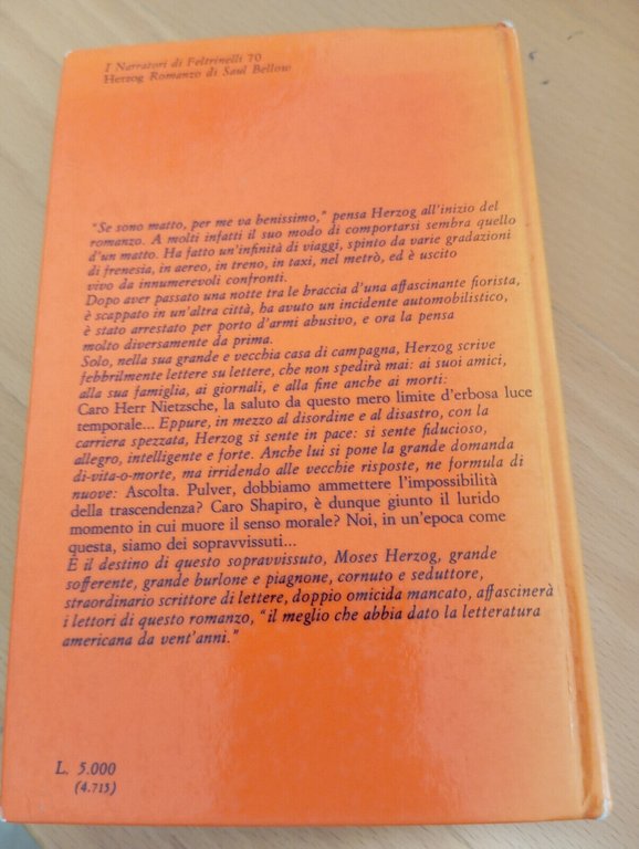 Herzog, Saul Bellow, Feltrinelli, 1976