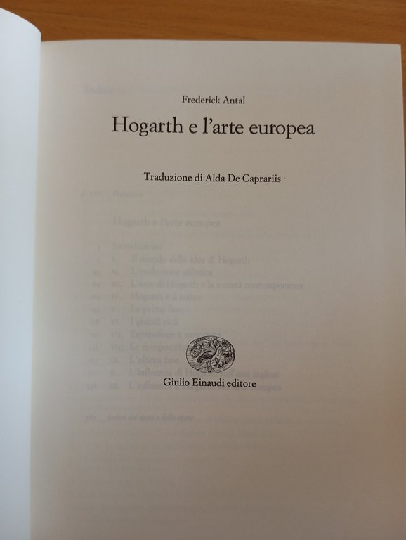 Hogarth e l'arte europea, Frederick Antal, Einaudi, 1990 | Immagine Gallery 8