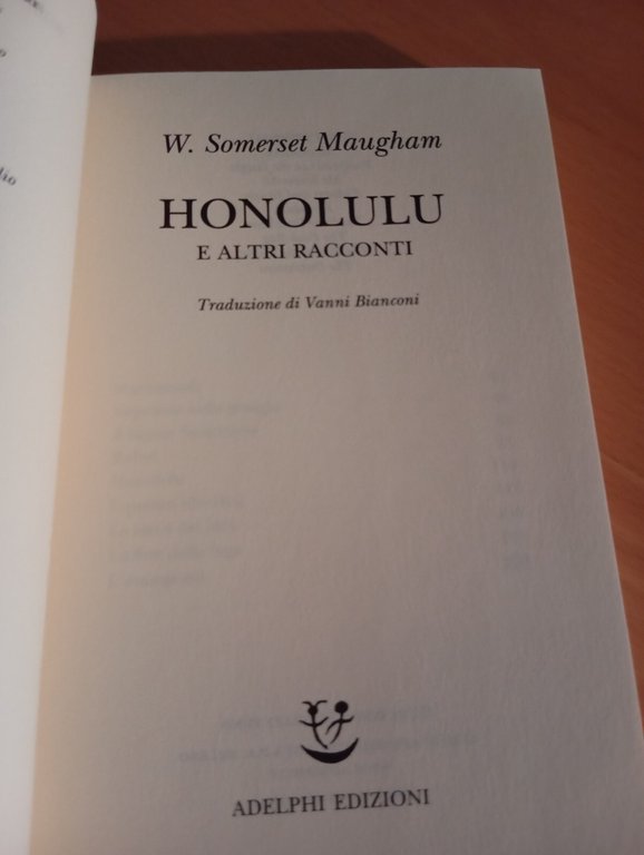 Honolulu e altri racconti, W. Somerset Maugham, Adelphi, 2010