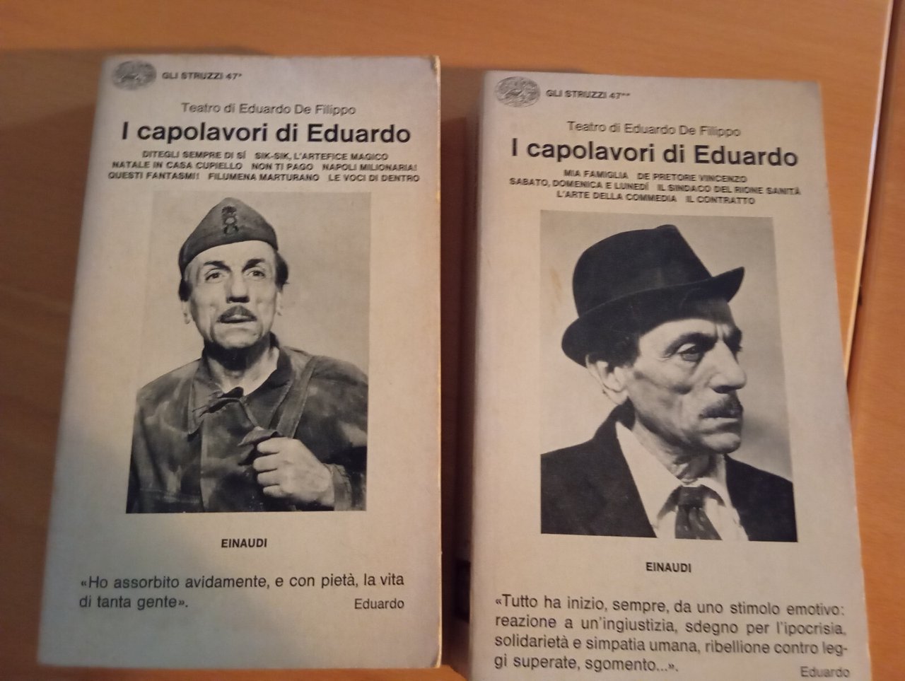 I capolavori di Eduardo De Filippo, due volumi, Einaudi, 1973