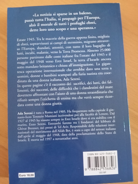 I clandestini del mare, Ada Sereni, Mursia, 2006