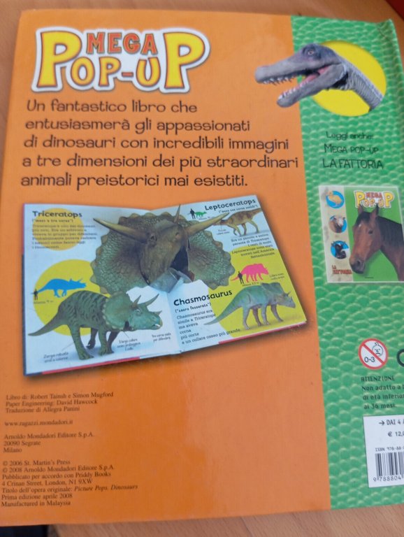 I dinosauri mega pop up, Mondadori 2008