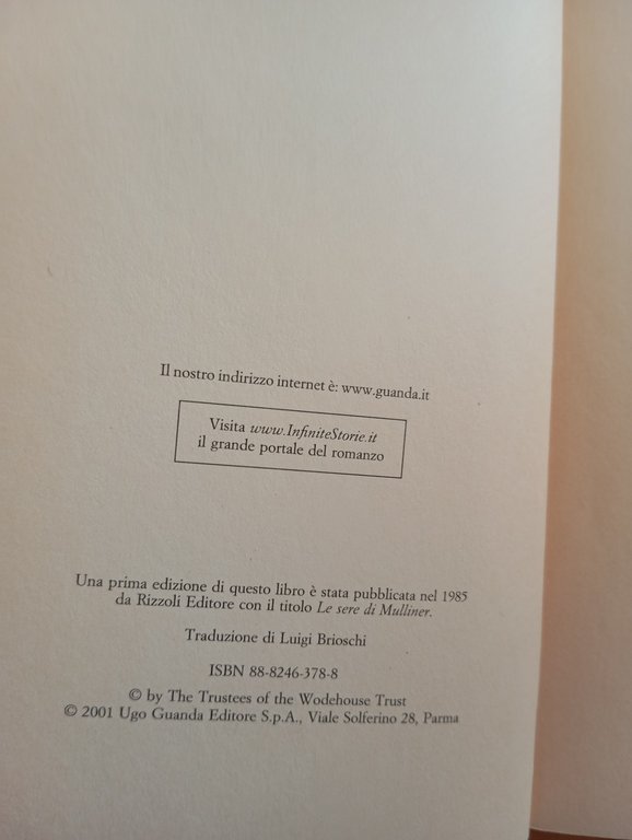 I gatti non sono cani, P. G. Wodehouse, Guanda, 2001
