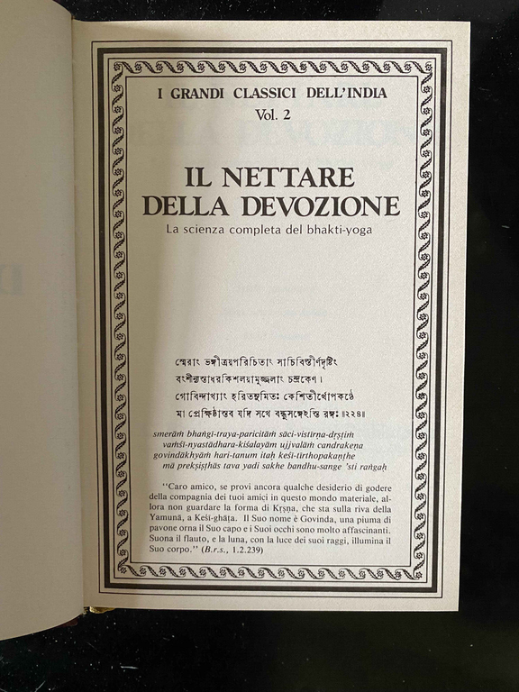 I grandi classici dell'India, Il nettare della devozione, vol. II, …